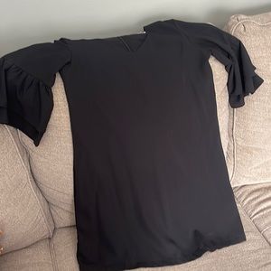 Black bell sleeve dress